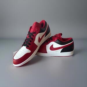 Jordan 1 Low Reverse Black Toe Sneakers Mens Size 11 with Original Box